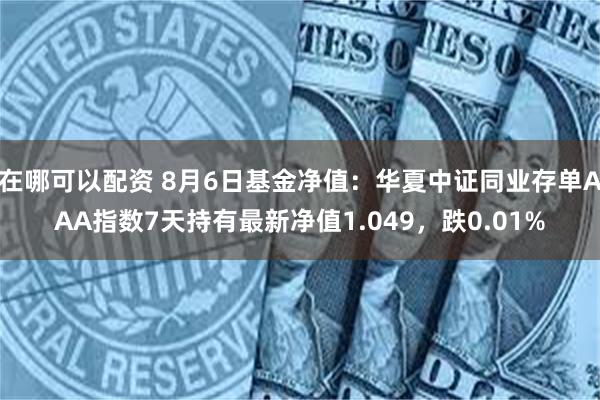 在哪可以配资 8月6日基金净值：华夏中证同业存单AAA指数7天持有最新净值1.049，跌0.01%