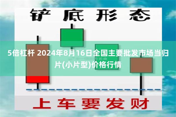 5倍杠杆 2024年8月16日全国主要批发市场当归片(小片型)价格行情