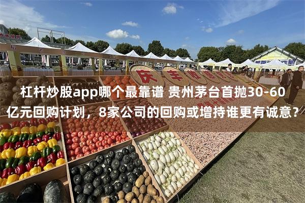 杠杆炒股app哪个最靠谱 贵州茅台首抛30-60亿元回购计划，8家公司的回购或增持谁更有诚意？