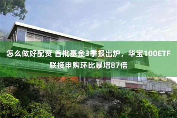 怎么做好配资 首批基金3季报出炉，华宝100ETF联接申购环比暴增87倍